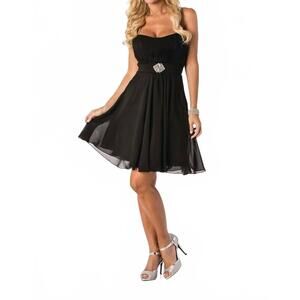 NEW MILANO FORMALS sugar blush mini dress in black